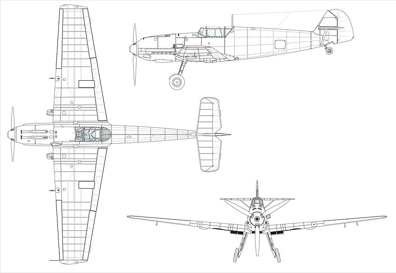 File:Messerschmitt Bf 109 E-1 3-seiten neu.jpg