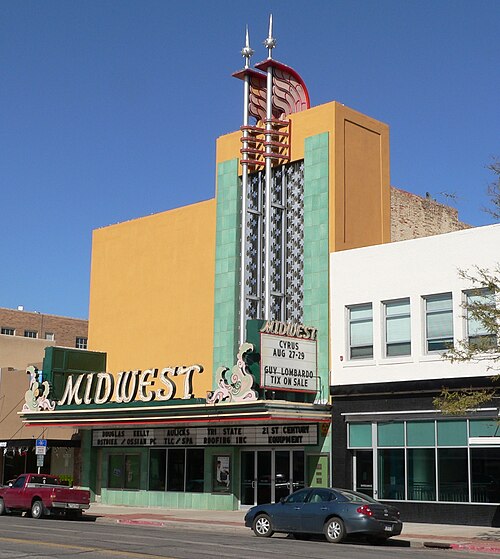 The Midwest Theater in downtown Scottsbluff is listed in the National Register of Historic Places.