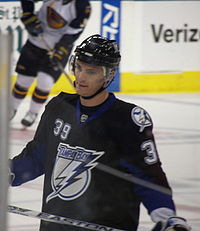 During his time with the Tampa Bay Lightning. Mike Lundin 2007.jpg