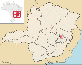 Location of Belo Oriente in the state of Minas Gerais