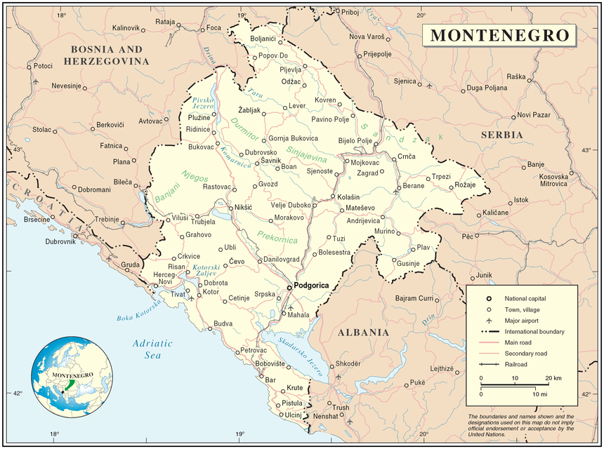 Crna Gora sprovodi etnocid nad Srbima - Page 2 860px-Montenegro_Map