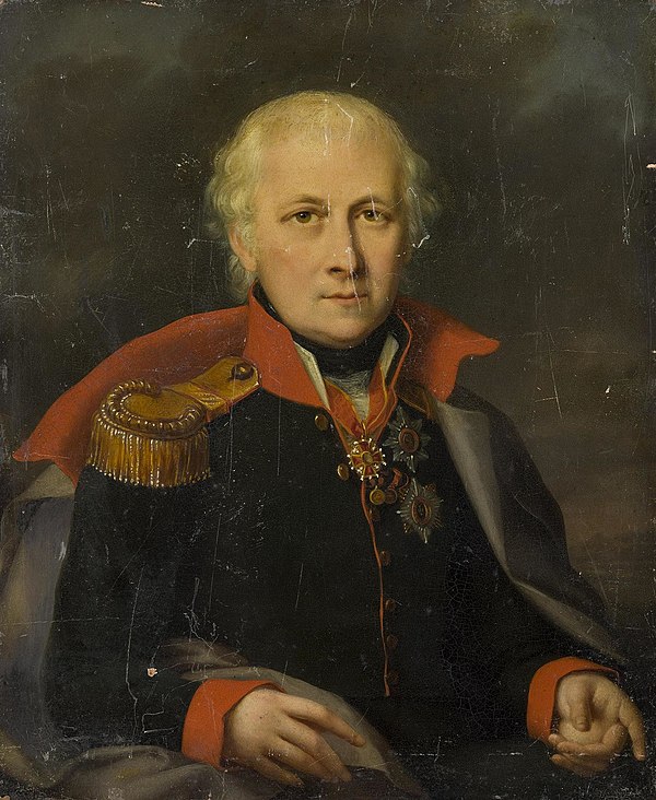 Unknown painter. The portrait of the admiral Nikolay Mordvinov, stored in Hermitage