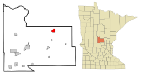 Morrison County Minnesota Incorporated and Unincorporated areas Harding Highlighted.svg