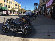 Motorcycle in bike corral (24816141038).jpg