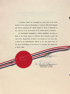 North Atlantic Treaty 1949 treaty forming the basis of the North Atlantic Treaty Organization (NATO)