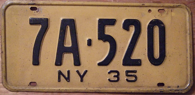 File:NEW YORK 1935 LICENSE PLATE - Flickr - woody1778a.jpg