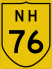National Highway 76 marker