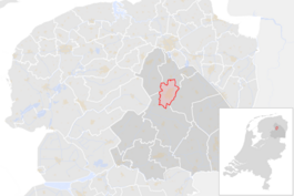 Locatie van de gemeente Assen (gemeentegrenzen CBS 2016)