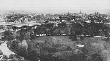 The McMillan Plan successfully proposed eliminating National Mall's Victorian-era landscape design (shown here circa 1900). National Mall circa 1900 - Washington DC.jpg