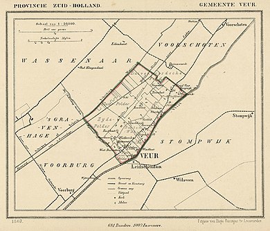 Map of Veur from 1867. Netherlands, Veur, map of 1867.jpg