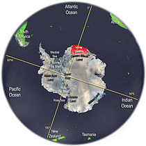 Map of Antarctica with Neuschwabenland highlighted