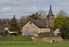 Niftrik, churchtower in the village