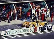 The No. 7 Lola T280 at the 1972 24 Hours of Le Mans No. 7 Lola Ecurie Bonnier Switzerland Le Mans 1972.jpg