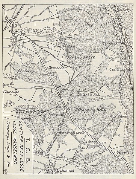 File:Ochamps - Libin, map from Cosyn guides, Haute Ardenne, Royal Library of Belgium (KBR), BR 5612 R 57.jpg