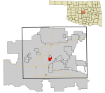 Oklahoma County Oklahoma Incorporated and Unincorporated areas Forest Park highlighted.svg