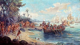 Oscar Pereira da Silva - Desembarque de Pedro Álvares Cabral em Porto Seguro, 1500, Acervo do Museu Paulista da USP.jpg