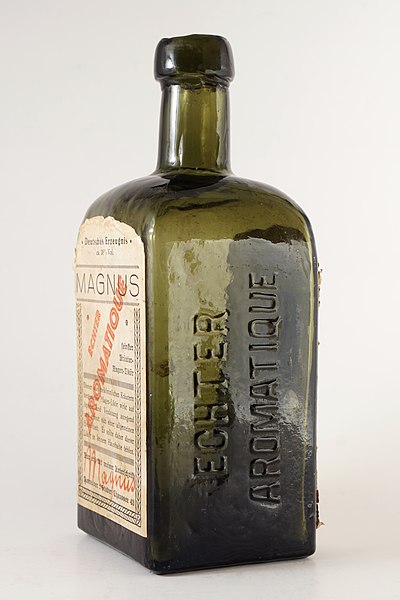 File:Otto Magnus Hannover - Aromatique-Flasche rechte Seite.jpg