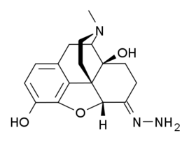 Chemical structure of oxymorphazone.