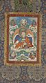 Tiibetiläinen Guru Rinpochea esittävä thangka 1800-luvun lopulta