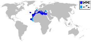 Descripción de la imagen Pagellus erythrinus mapa.svg.