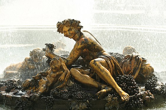 Bassin de Bacchus des frères Marsyjardins de Versailles