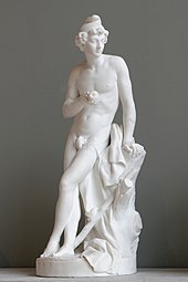 Le Berger Pâris prêt à donner la pomme qui doit être le prix de la beauté (1757), Paris, musée du Louvre. Morceau de réception à l'Académie royale.