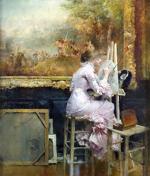 File:Pascal Dagnan-Bouveret - Watercolourist in the Louvre.jpg