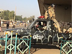 Patrol of the Chadian National Police patrols in Ndjamena, 2018.jpg