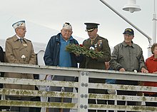 PHSA members prepare to lay a commemorative wreath at NAS Whidbey Island, December 7, 2006 Pearl Harbor survivors lay wreath.jpg