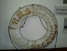 Lifebuoy from HMS Pegasus in Zanzibar Museum Pegasus bouy.jpg