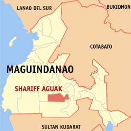 Shariff Aguak na Maguindanao do Sul  Coordenadas : 6°51'52.99"N, 124°26'30.01"E