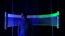 Philippe Rahm inside his Spectral Light in 2015