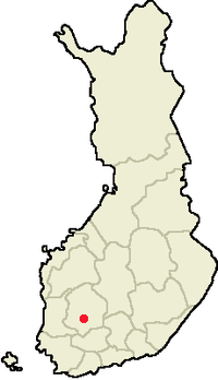 Pirkkala on a map of Finland