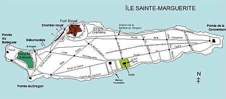 Plan île Sainte Marguerite