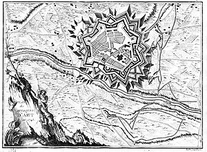 Plan der Belagerung von Ath 1745