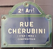 Plaque Rue Chérubini - Paris II (FR75) - 2021-06-14 - 3.jpg