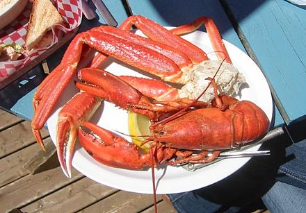 Lobster and Crab plate at Rusty Anchor