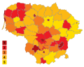 Population density (colorimétrie relativement standard)