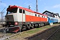 Čeština: Dieselelektrická lokomotiva T 478.1010 na prezentaci Prezidentského vlaku na pražském Masarykově nádraží.