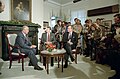 President Ronald Reagan and George H. W. Bush meeting with General Secretary Mikhail Gorbachev.jpg
