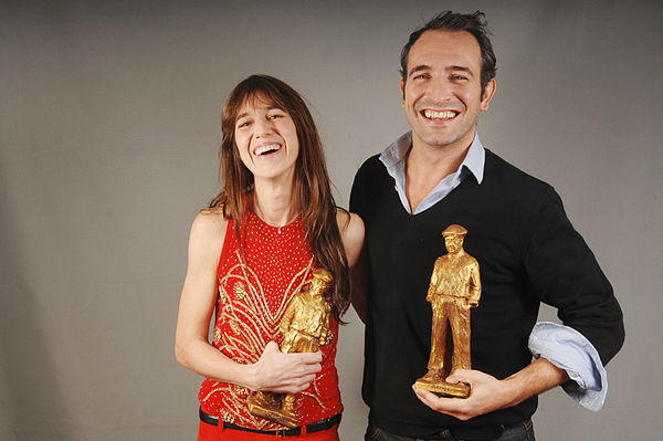 Jean Dujardin with Charlotte Gainsbourg in 2011
