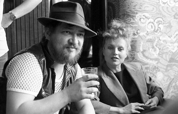 Fassbinder and Hanna Schygulla at the 1980 Venice Film Festival