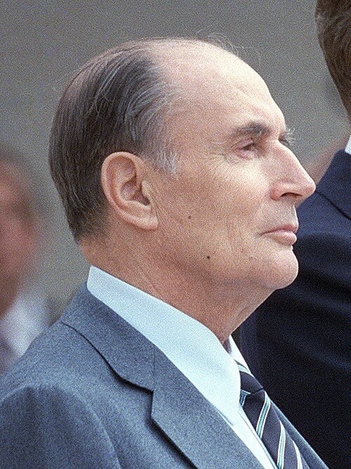 Mitterrand in 1984 at a time when the project was at its peak