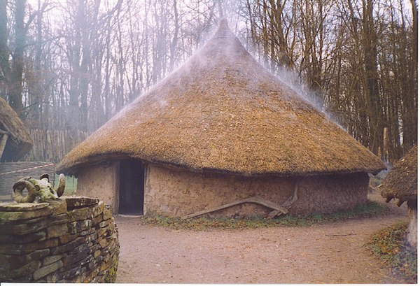 Recreated Celtic village at St Fagans National Museum of History, Wales