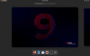 Red Hat Enterprise Linux 9 Workstation showing GNOME Shell 40.png