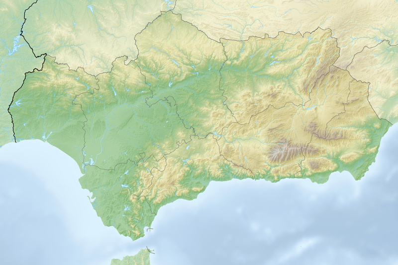 Fichier:Relief map of Spain Andalusia.png
