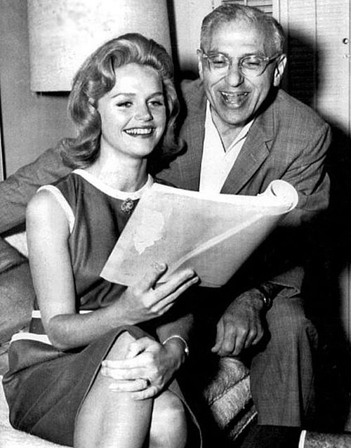 Rehearsing Something's Got to Give with director George Cukor in 1962.