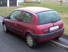 Renault Clio II Phase I Dreitürer Heck.JPG
