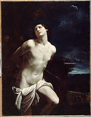 Guido Reni, San Sebastiano, 1630-35, 170.1 x 131.1 cm. Dulwich Picture Gallery, Londra. È stato uno dei dipinti del museo più celebrati nel XIX secolo, ma nel 1880 fu catalogato come un lavoro di studio e nel 1980 come copia: oggi è accettato come una replica dei due dipinti autografi conservati al Museo del Prado e al Louvre.[1].