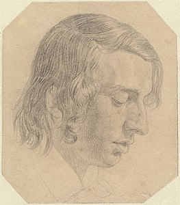 Retrato de Victor Emil Janssen de perfil derecho,[23]​ por Hermann Kauffmann, hacia 1829-1834, Hamburger Kunsthalle (Hamburgo)